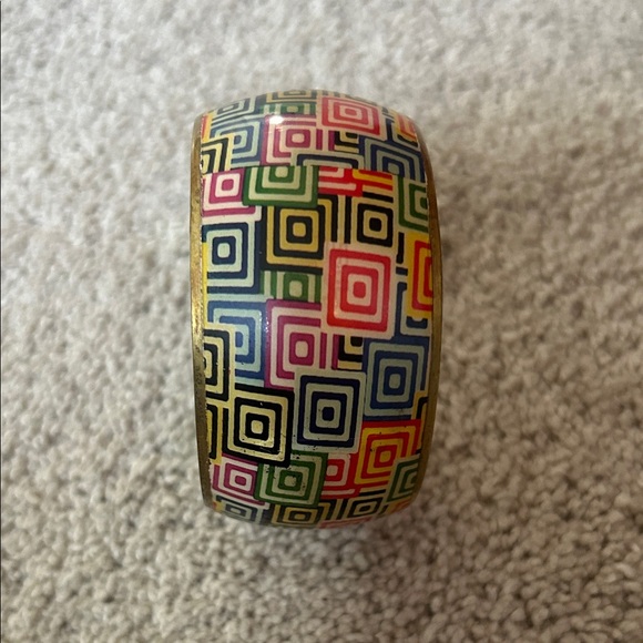 Colorful Geometric Patterned Bracelet - Picture 1 of 4